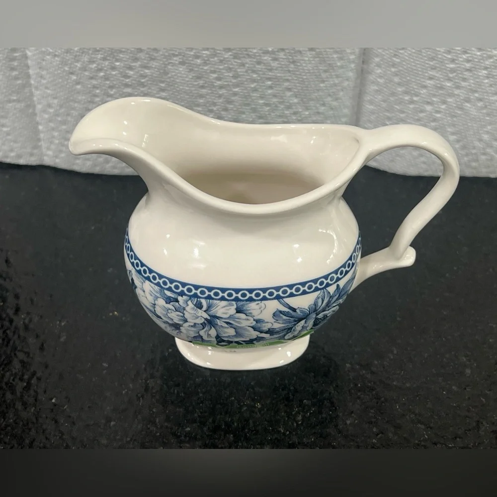 222 Fifth Adelaide Blue & White Creamer - Picture 2 of 5